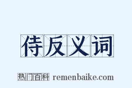 侍反义词是什么意思的图片